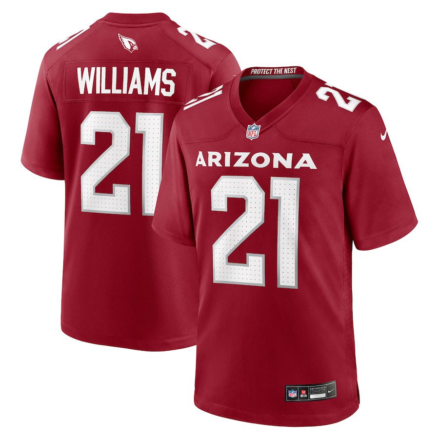 Men Arizona Cardinals #21 Garrett Williams Nike Cardinal Game NFL Jersey->arizona cardinals->NFL Jersey